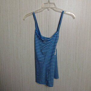 New Ladies Old Navy Fitted Stripe Blue & White Tank Top M